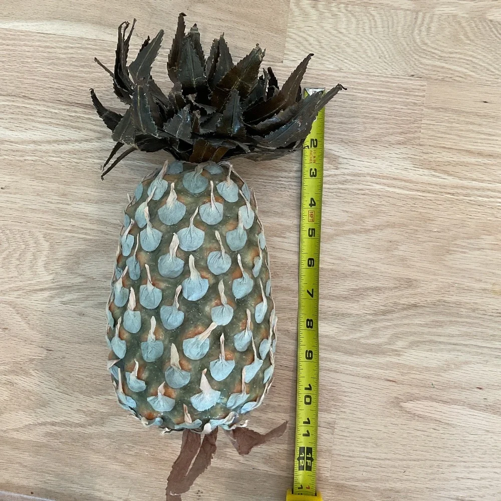 Vintage Faux Pineapple Tropical Fruit Realistic Food Staging